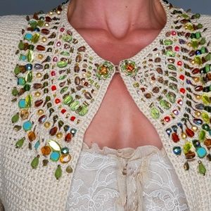 Cynthia Steffe women's jewel beaded xs cardigan